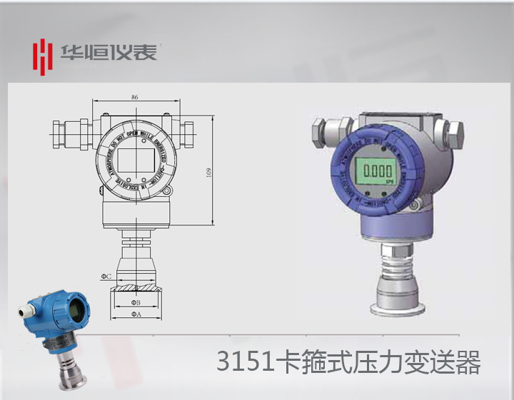 衛(wèi)生型3151CTLT壓力變送器選型介紹_卡箍式壓力變送器規(guī)格說明