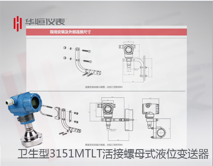 衛(wèi)生型3151MTLT液位變送器選型介紹_活接螺母式液位變送器規(guī)格說明技術指標